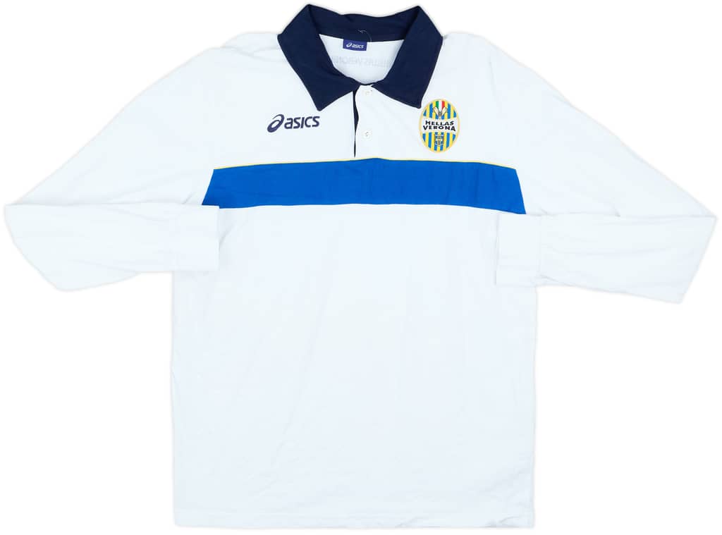 2010-11 Hellas Verona Asics Polo L/S Shirt - 8/10 - (XL)