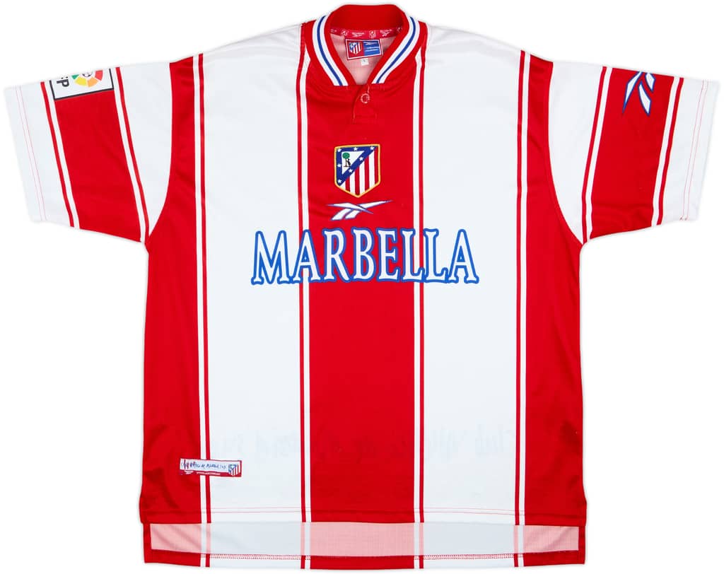 1999-00 Atletico Madrid Home Shirt - 9/10 - (L)