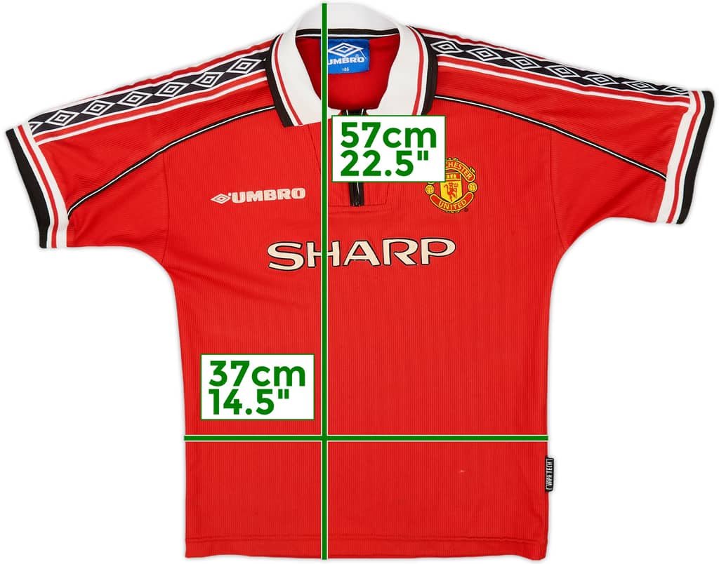 1998-00 Manchester United Home Shirt - 9/10 - (M.Boys)