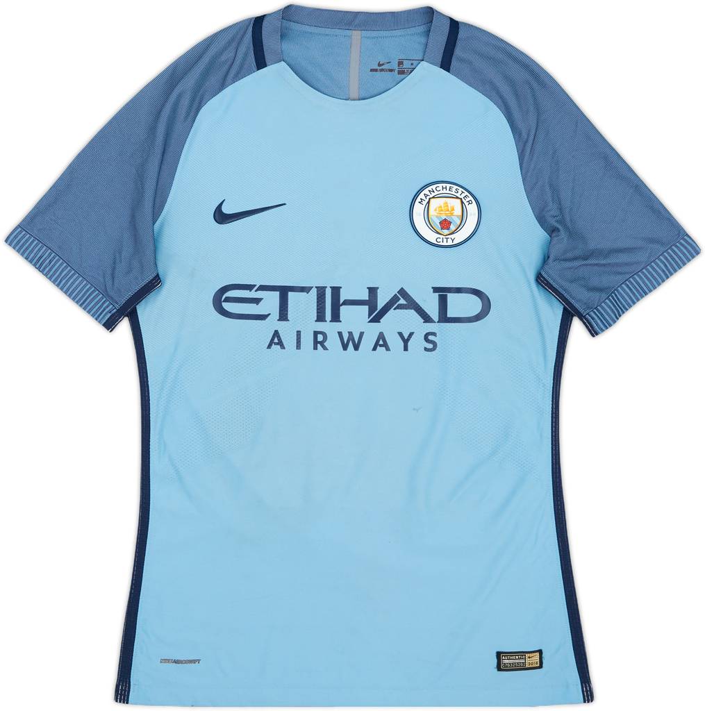 2016-17 Manchester City Authentic Home Shirt Kompany #4 - 4/10 - (M)