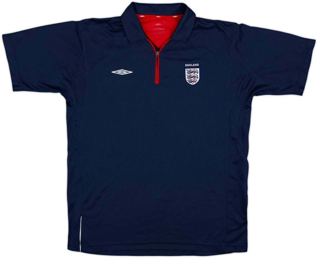2004-05 England Umbro 1/4 Zip Polo Shirt - 7/10 - (L)