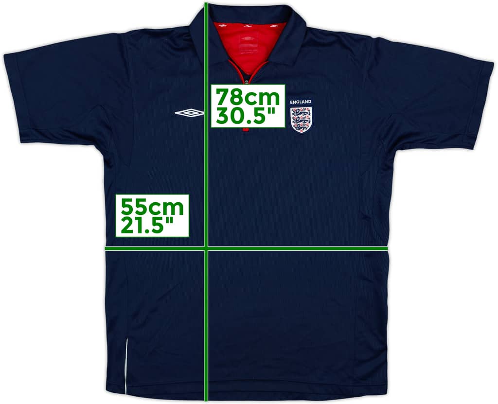 2004-05 England Umbro 1/4 Zip Polo Shirt - 7/10 - (L)