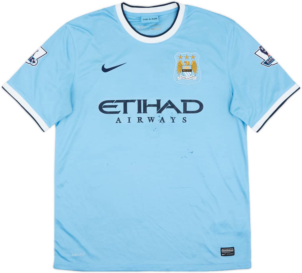 2013-14 Manchester City Home Shirt Silva #21 - 4/10 - (L)