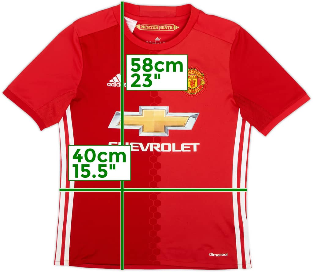 2016-17 Manchester United Home Shirt - 6/10 - (M.Boys)