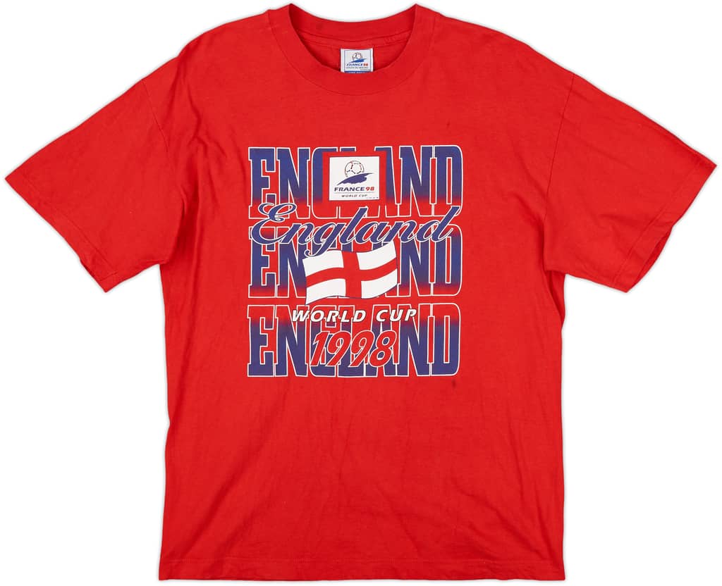 1998 England World Cup 98 Cotton Tee - 7/10 - (L)