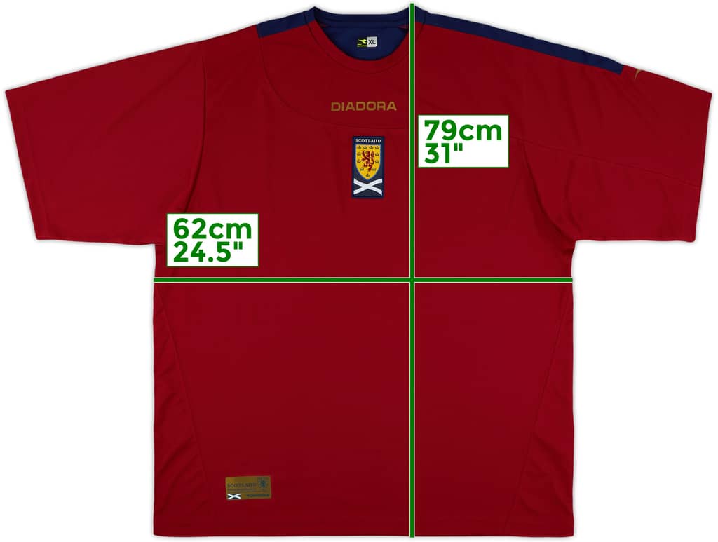 2007-08 Scotland Diadora Training Shrit - 9/10 - (XL)