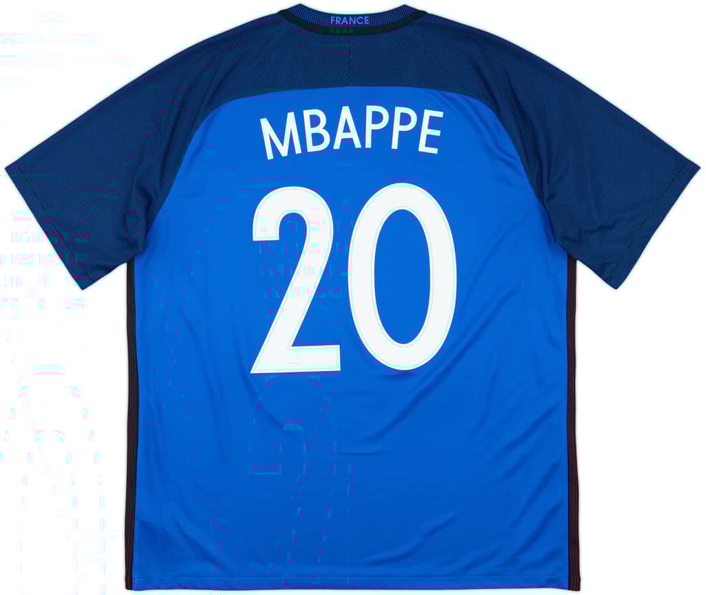 2016-17 France Home Shirt Mbappe #20