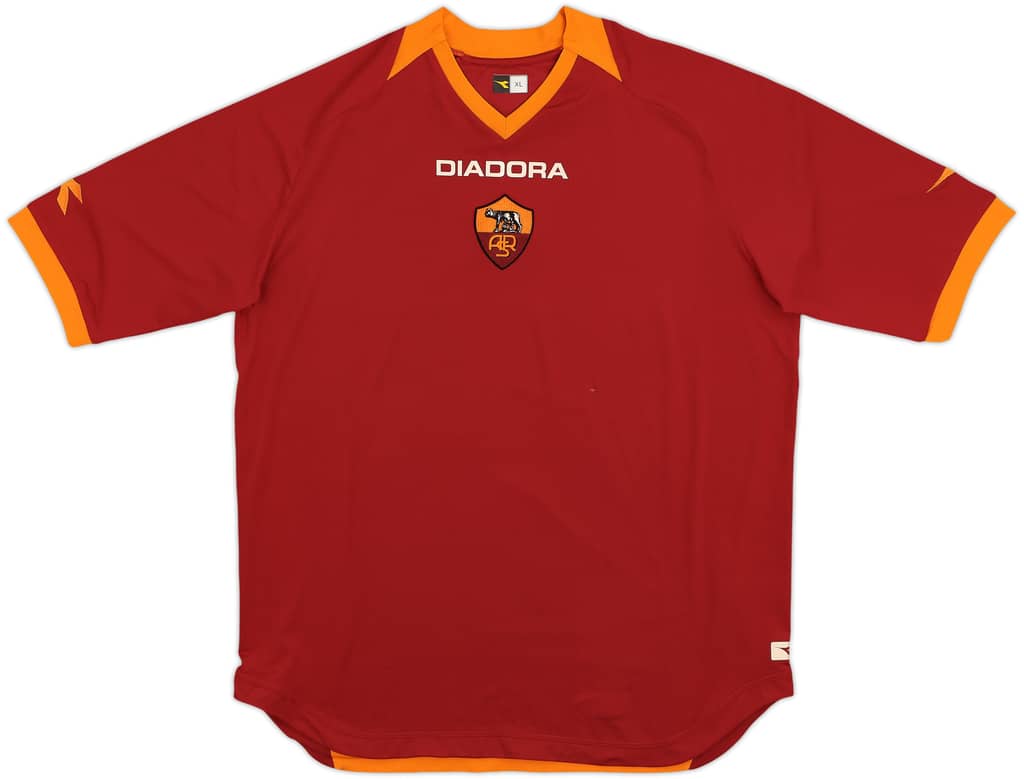 2006-07 Roma Home Shirt - 9/10 - (XL)