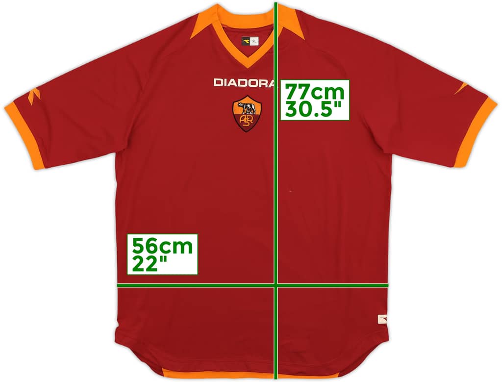 2006-07 Roma Home Shirt - 9/10 - (XL)