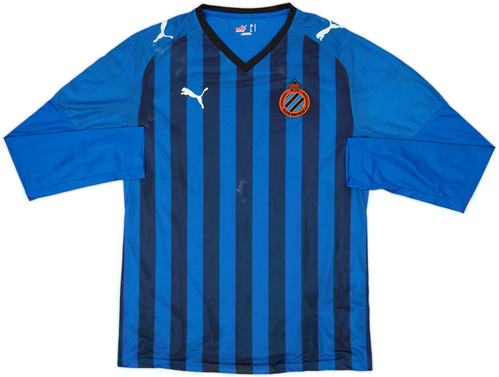 2008-09 Club Brugge Player Issue Home L/S Shirt - 5/10 - (L)