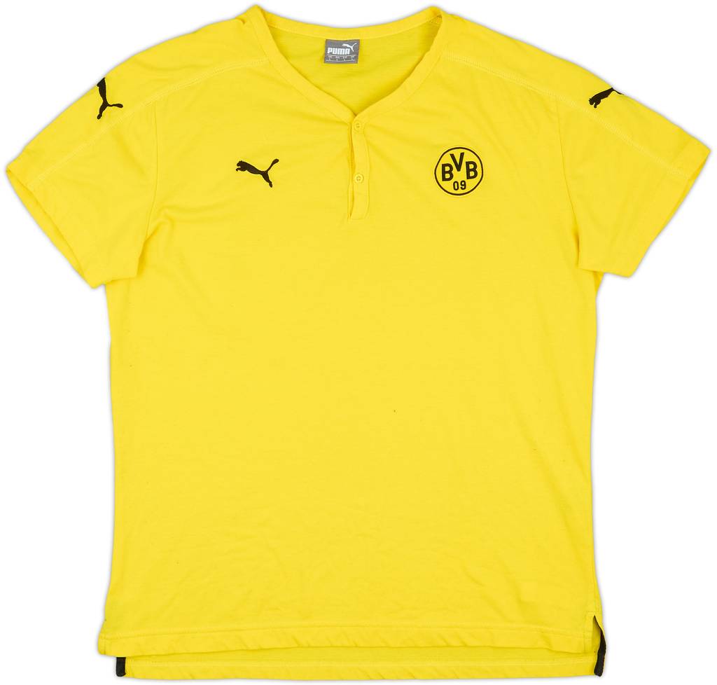 2015-16 Borussia Dortmund Puma Casual Henley Tee - 7/10 - (L)