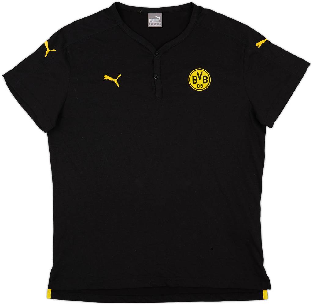 2015-16 Borussia Dortmund Puma Casual Henley Tee - 8/10 - (XL)