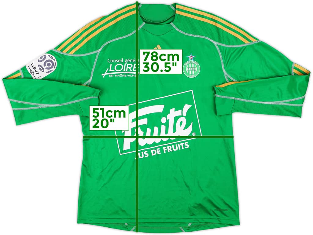 2009-10 Saint Etienne Player Issue Home L/S Shirt - 9/10 - (L)