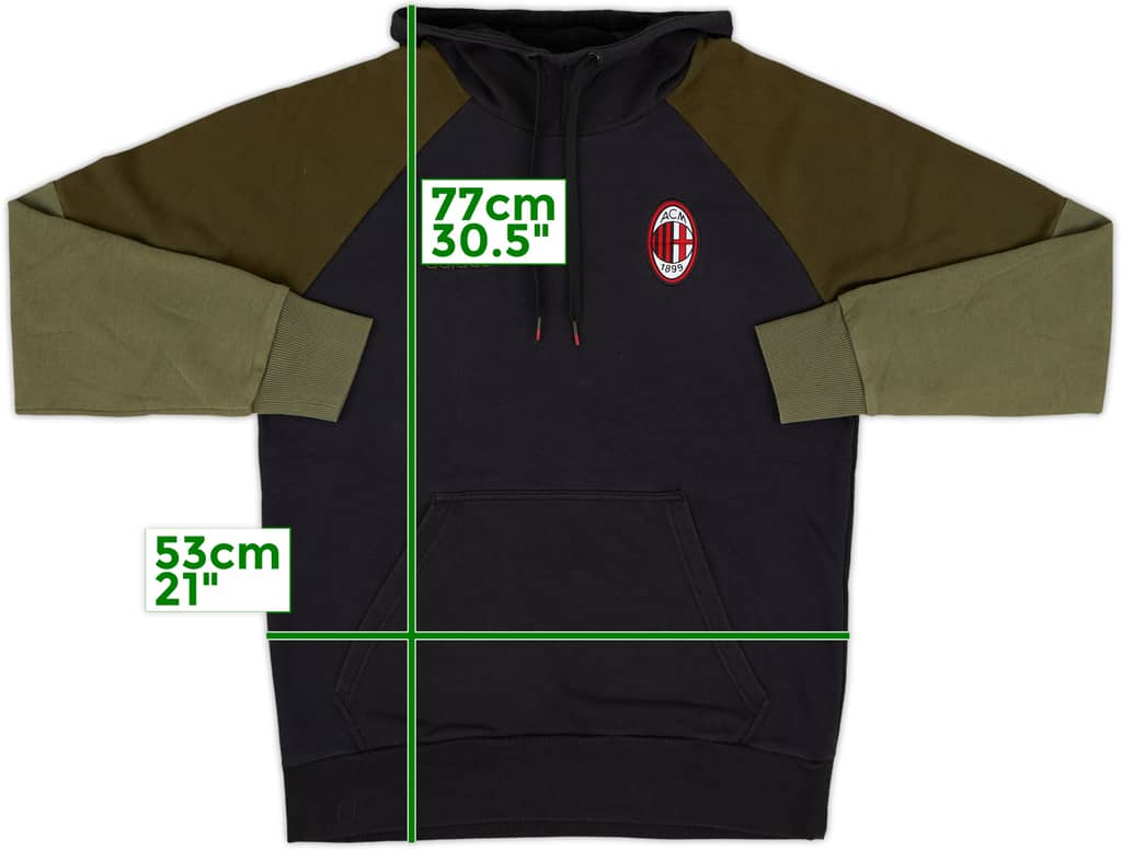 2016-17 AC Milan adidas Hooded Sweat Top - 8/10 - (L)