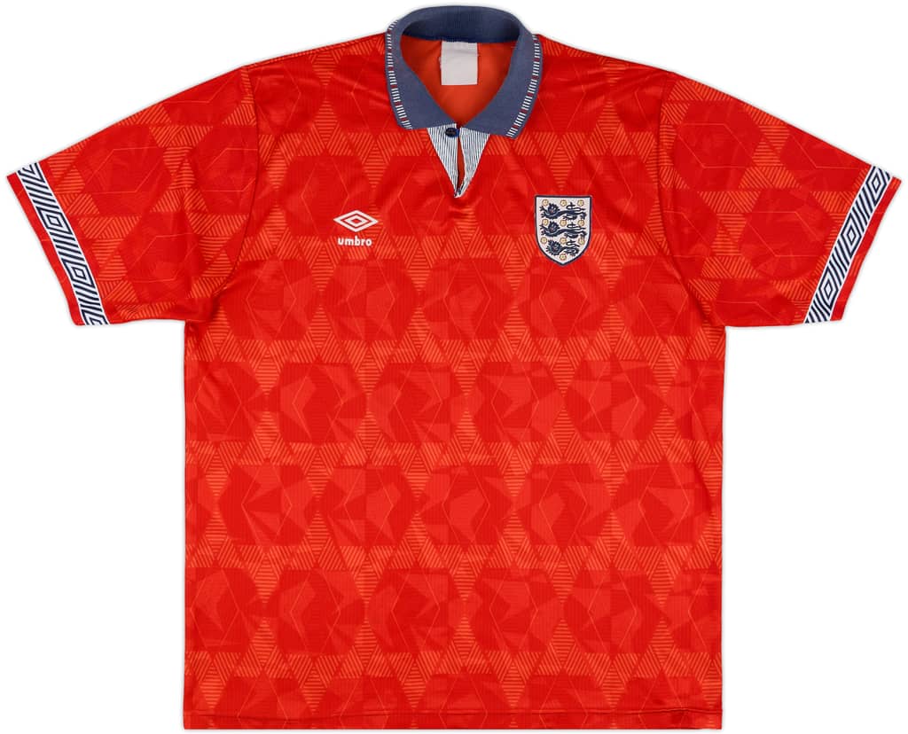 1990-93 England Away Shirt - 6/10 - (XL)