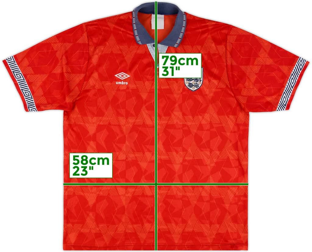 1990-93 England Away Shirt - 6/10 - (XL)