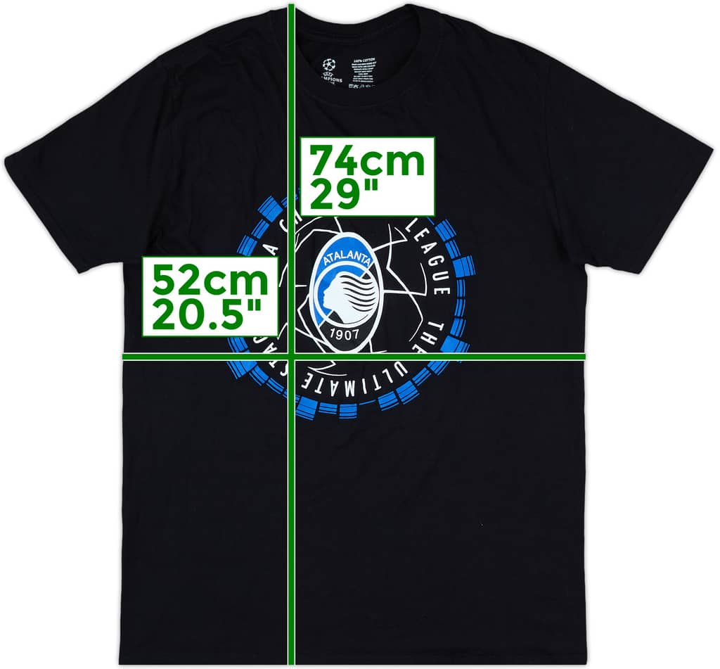 2019-20 Atalanta Champions League Cotton Tee - 8/10 - (L)