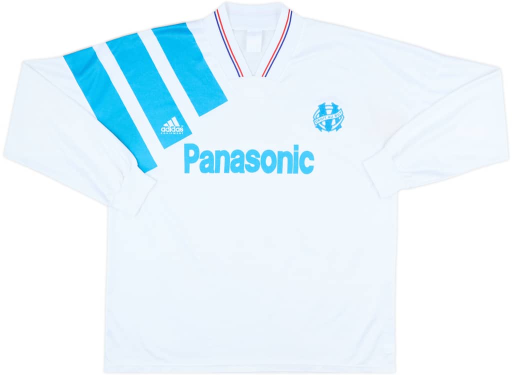 1991-92 Olympique Marseille Home L/S Shirt - 6/10 - (XL)