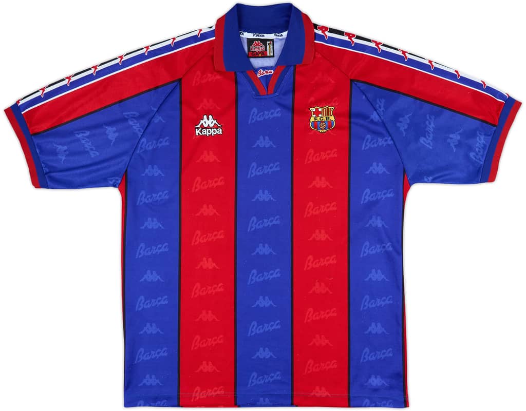 1995-97 Barcelona Home Shirt - 9/10 - (XL)