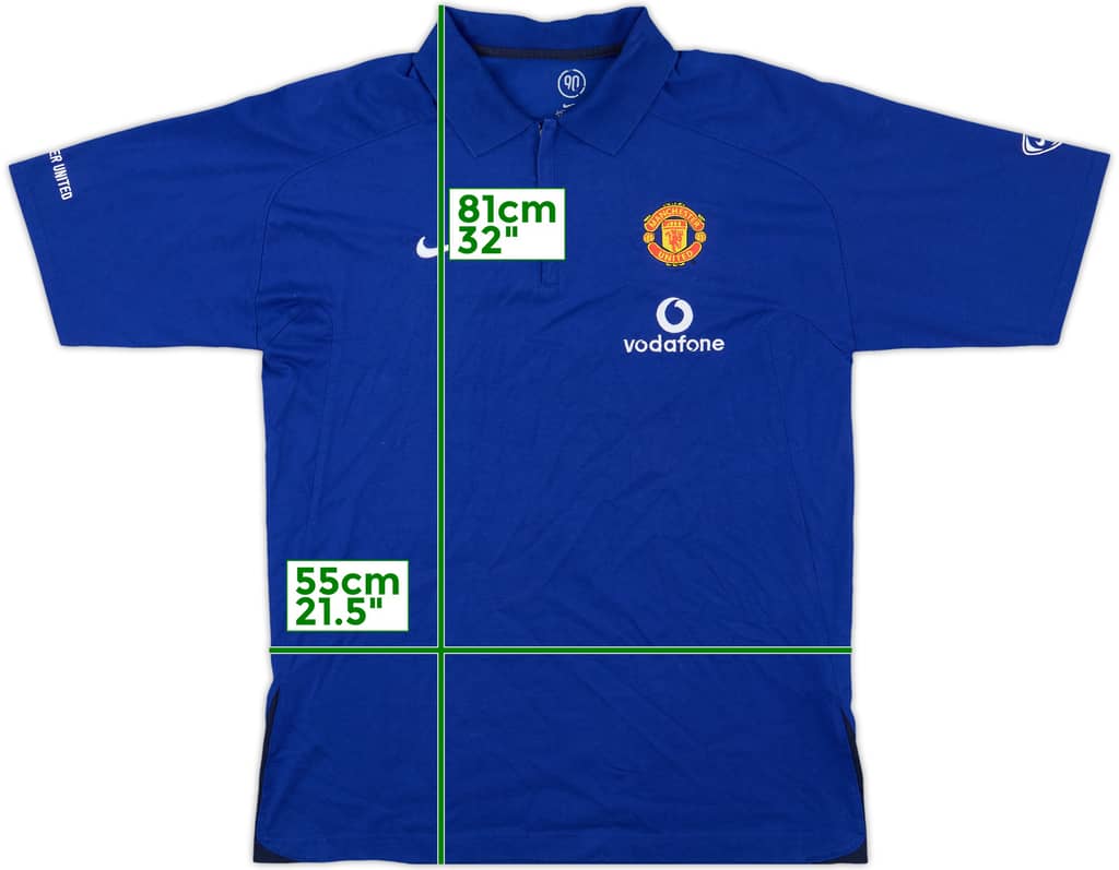 2005-06 Manchester United Nike 1/4 Zip Polo Shirt - 8/10 - (L)