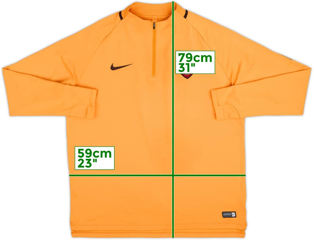 2017-18 Roma Nike 1/4 Zip Drill Top - 8/10 - (XL)