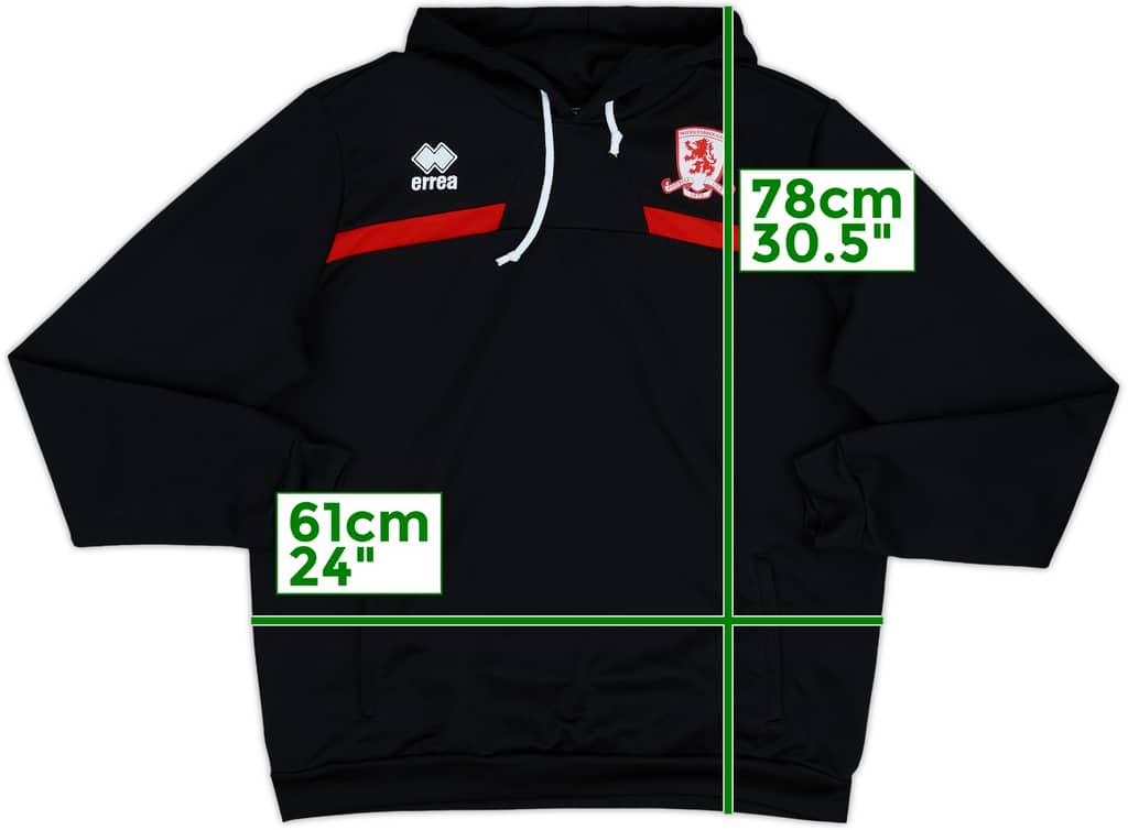 2008-09 Middlesbrough Errea Hooded Sweat Top - 9/10 - (4XL)