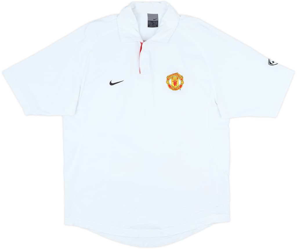 2003-04 Manchester United Nike Polo Shirt - 9/10 - (L)