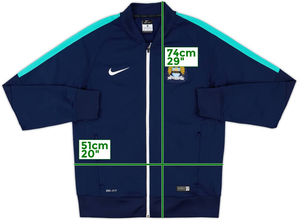 2015-16 Manchester City Nike Track Jacket - 8/10 - (M)