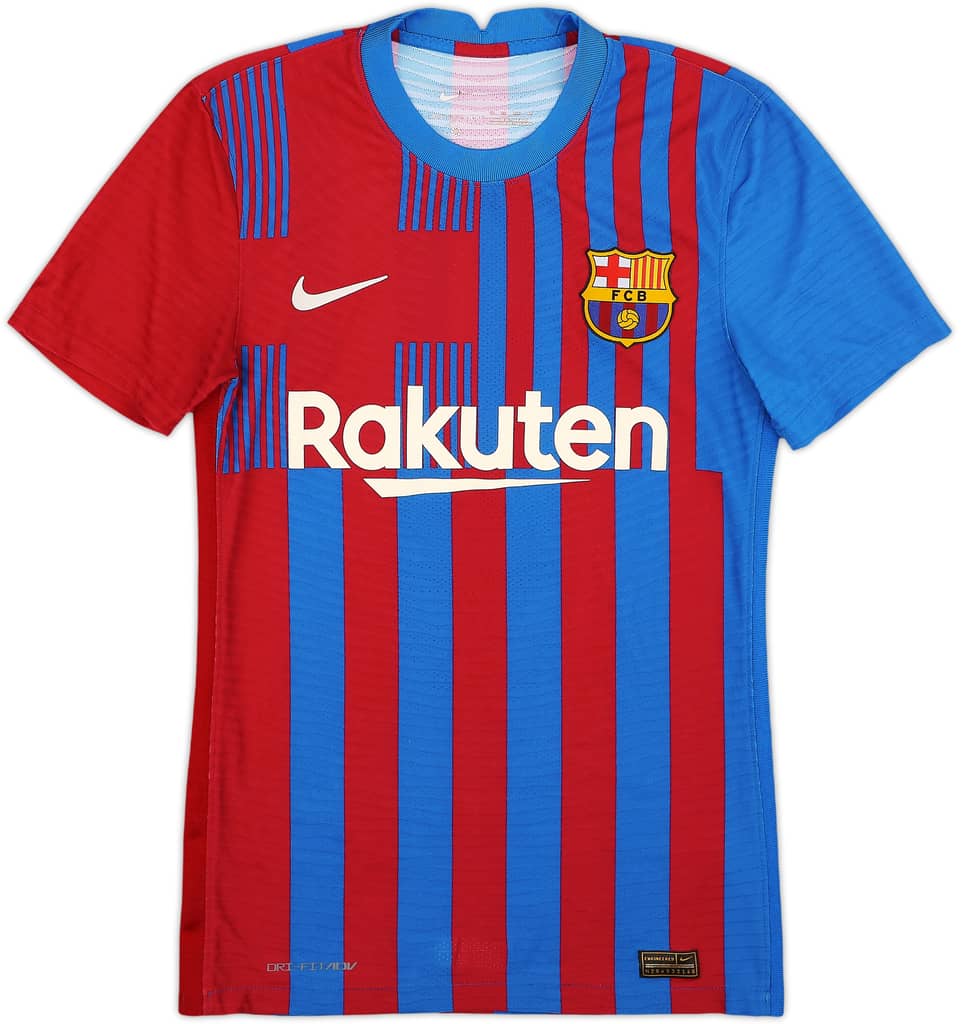 2021-22 Barcelona Authentic Home Shirt - 9/10 - (XS)