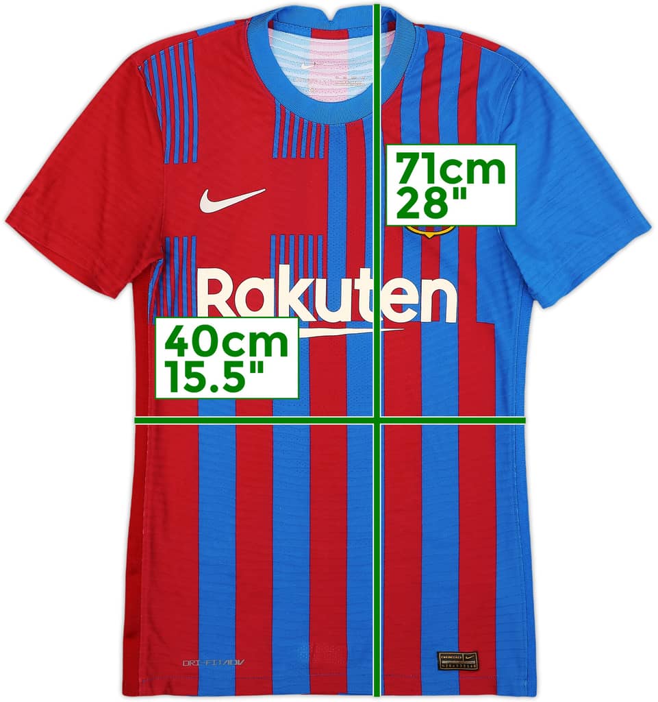 2021-22 Barcelona Authentic Home Shirt - 9/10 - (XS)