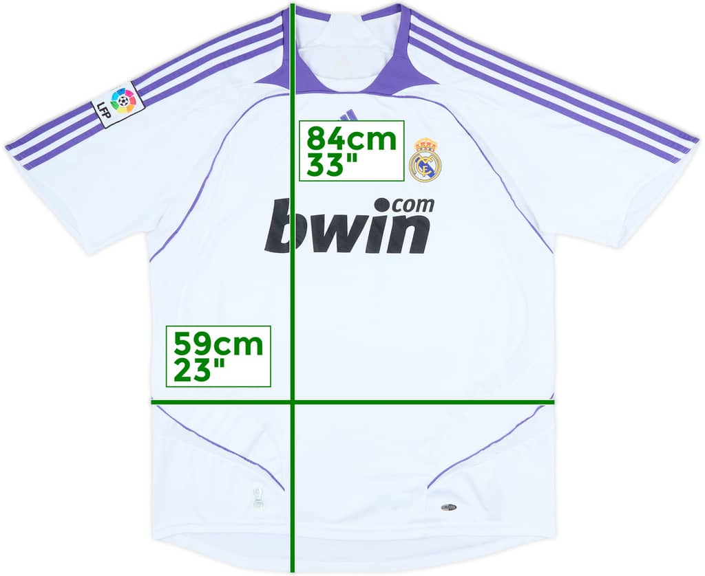 2007-08 Real Madrid Home Shirt - 8/10 - (XL)