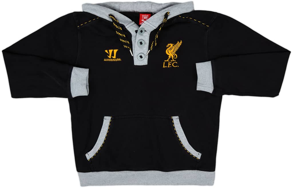 2012-13 Liverpool Warrior Hooded 1/4 Button Top - 9/10 - (S)