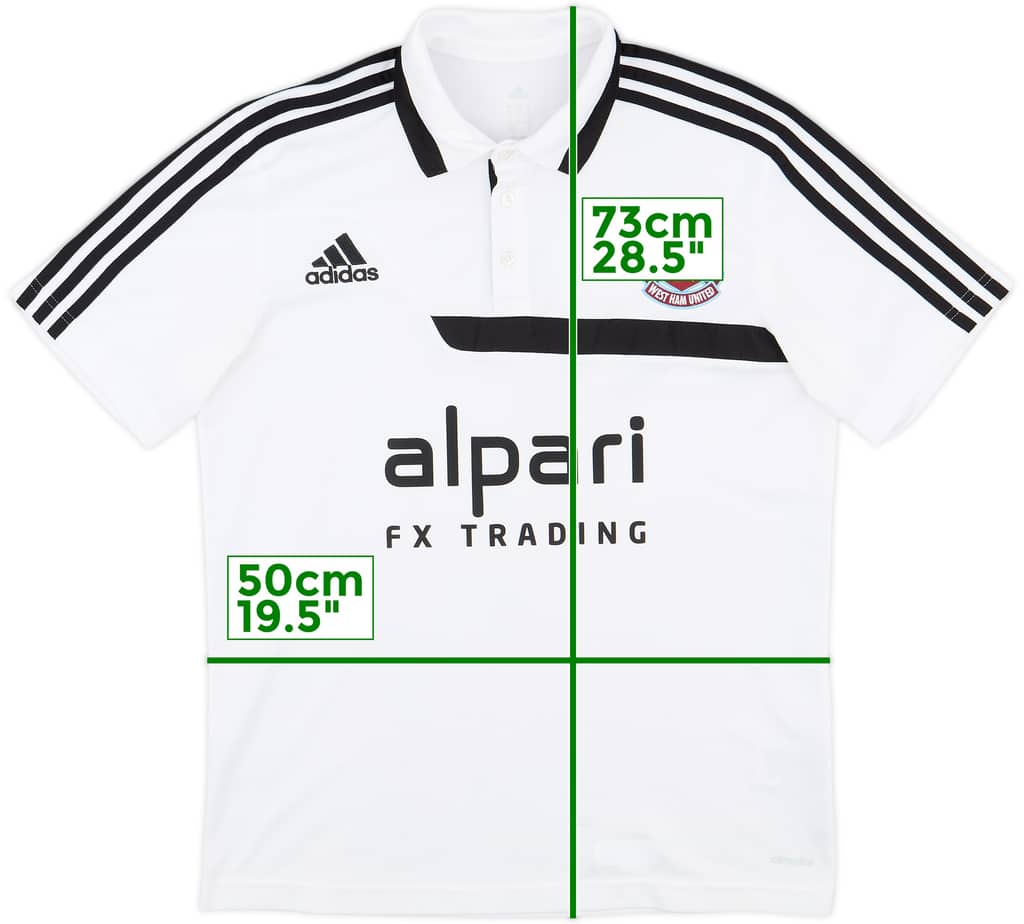 2013-14 West Ham United adidas Polo Shirt - 10/10 - (M)