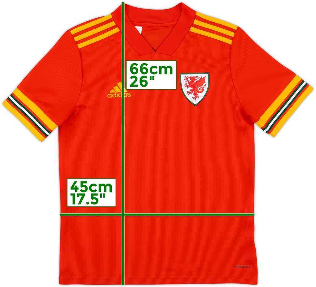2020-21 Wales Home Shirt - 10/10 - (L.Boys)