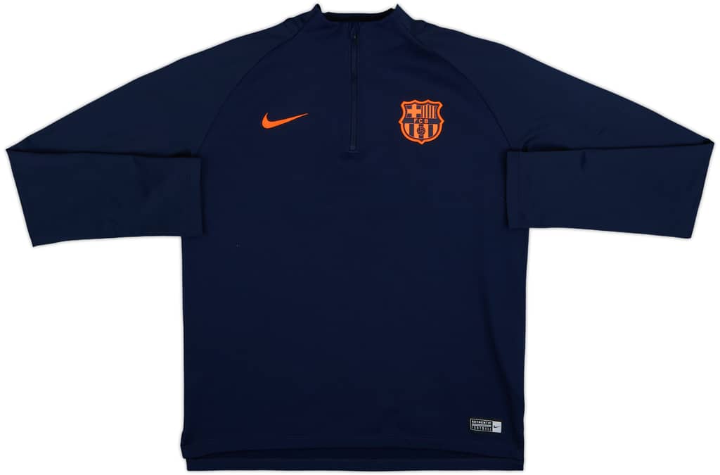 2017-18 Barcelona Nike 1/4 Zip Drill Top - 9/10 - (XL.Boys)