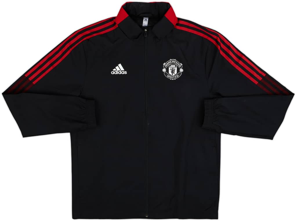 2021-22 Manchester United adidas Hooded Rain Jacket - 9/10 - (S)