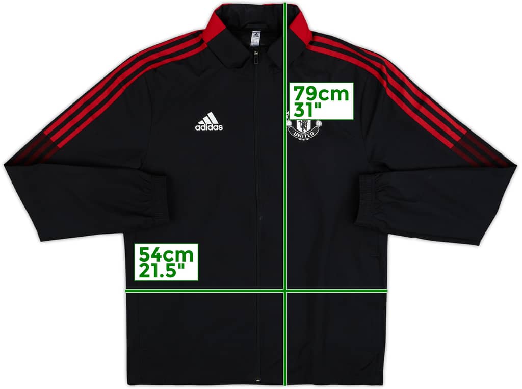 2021-22 Manchester United adidas Hooded Rain Jacket - 9/10 - (S)