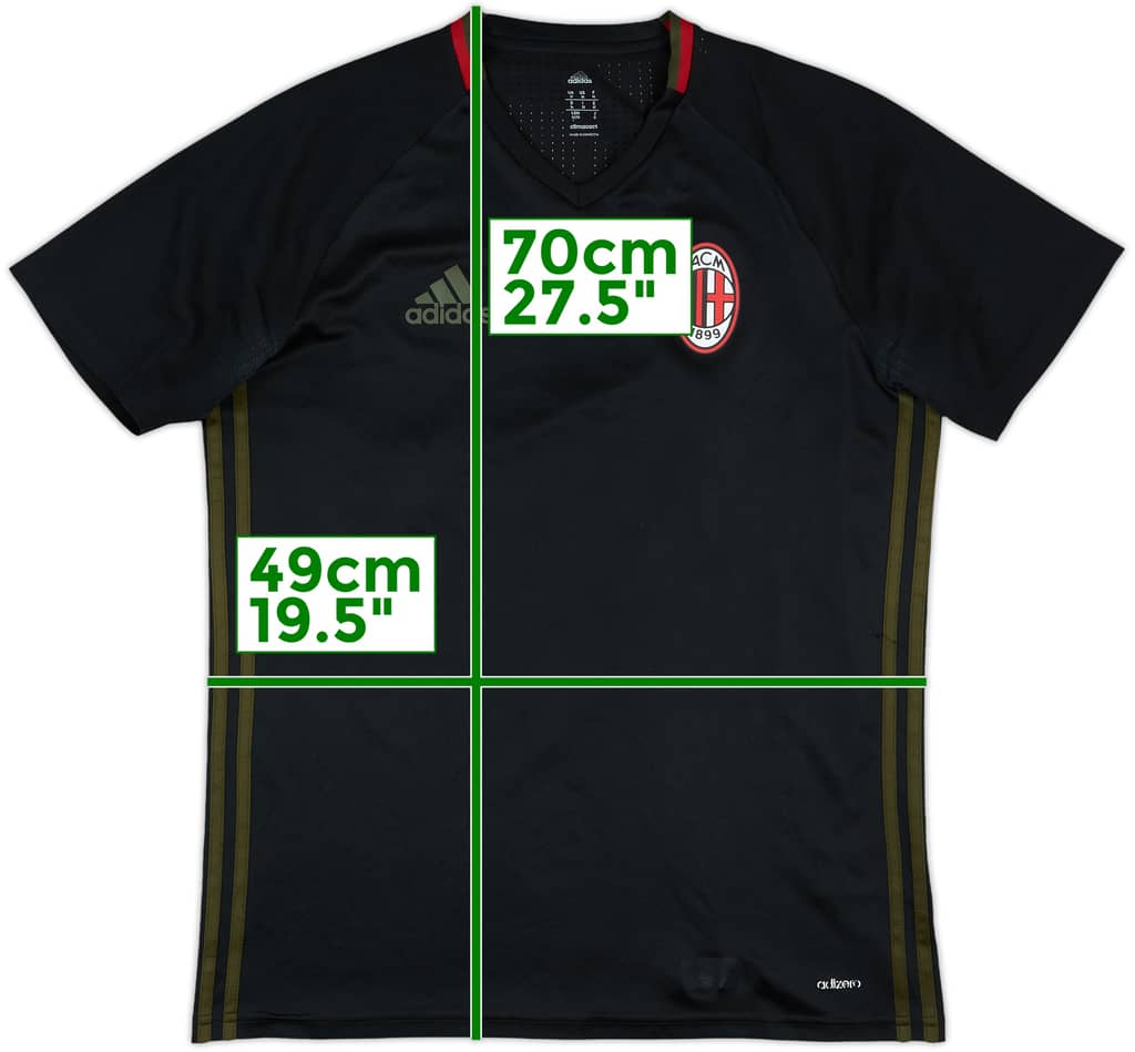 2016-17 AC Milan adizero Training Shirt - 8/10 - (M)