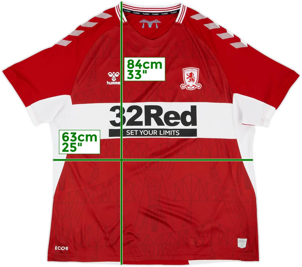 2020-21 Middlesbrough Home Shirt - 5/10 - (3XL)