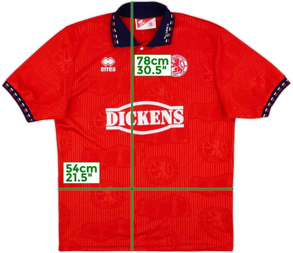 1994-95 Middlesbrough Home Shirt - 8/10 - (L)