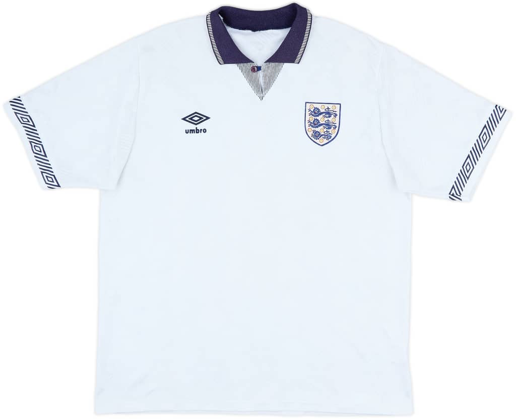 1990-92 England Home Shirt - 8/10 - (L)