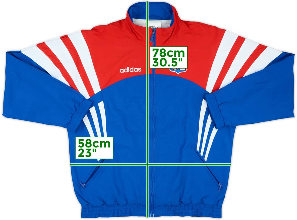 1996-97 Lyon adidas Track Jacket - 8/10 - (XL)