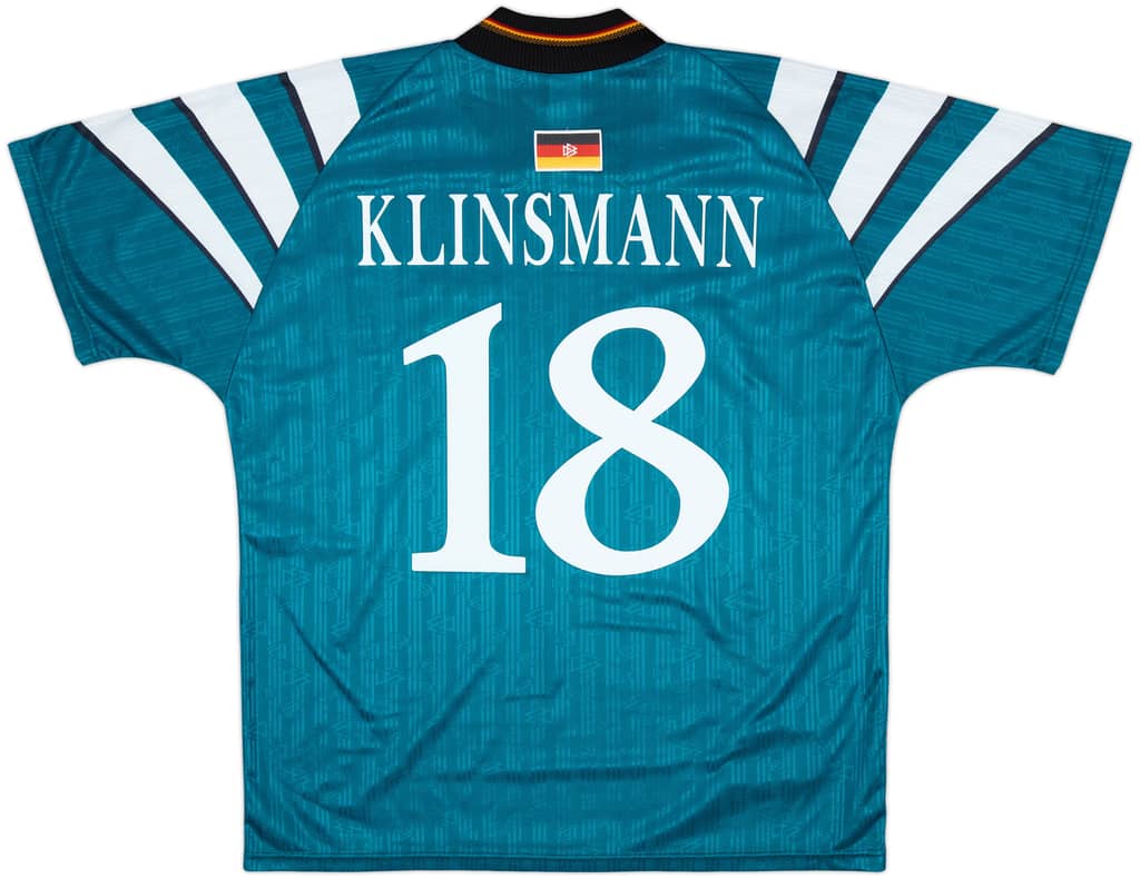 1996-98 Germany Away Shirt Klinsmann #18 - 6/10 - (S)