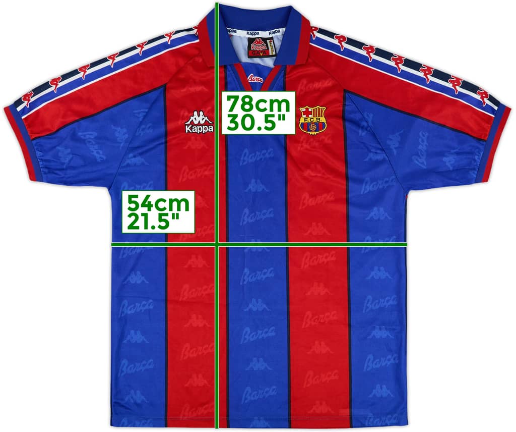 1995-97 Barcelona Home Shirt - 10/10 - (L)