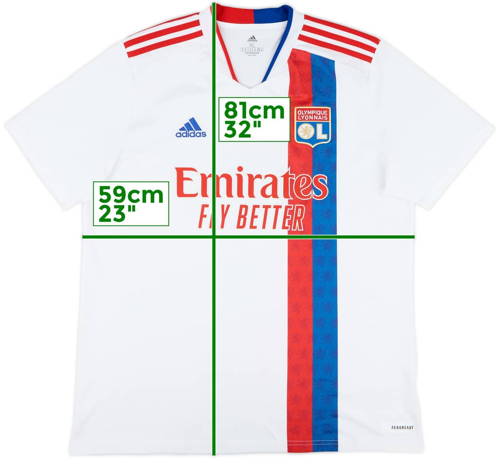 2021-22 Lyon Home Shirt - 9/10 - (XL)