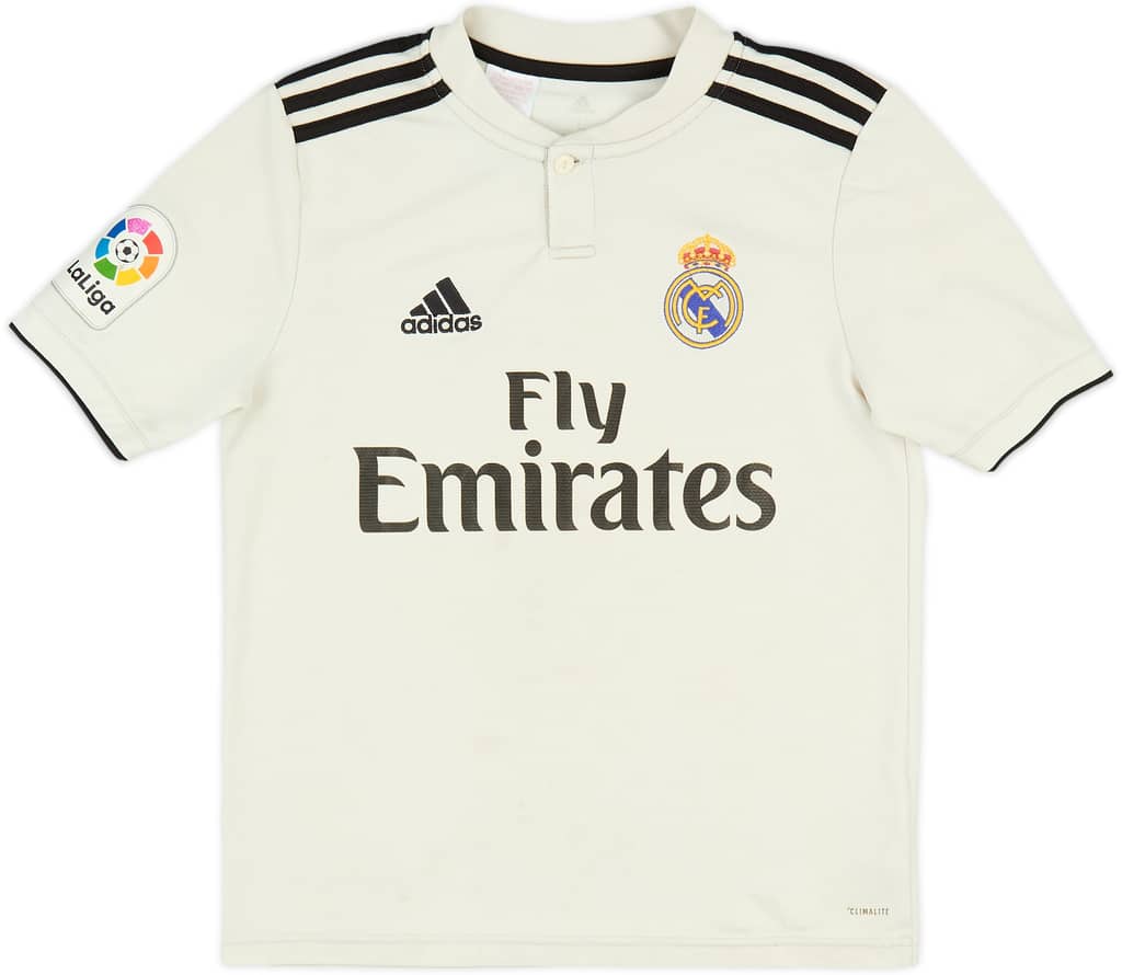2018-19 Real Madrid Home Shirt - 4/10 - (L.Boys)