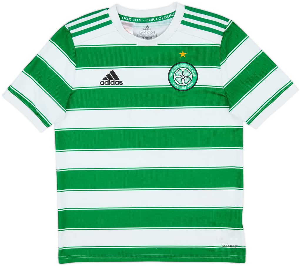 2021-22 Celtic Home Shirt - 7/10 - (L.Boys)
