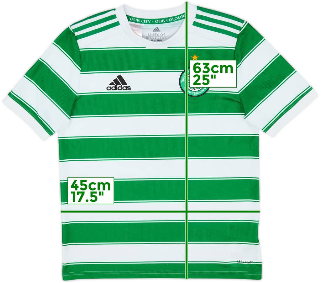 2021-22 Celtic Home Shirt - 7/10 - (L.Boys)