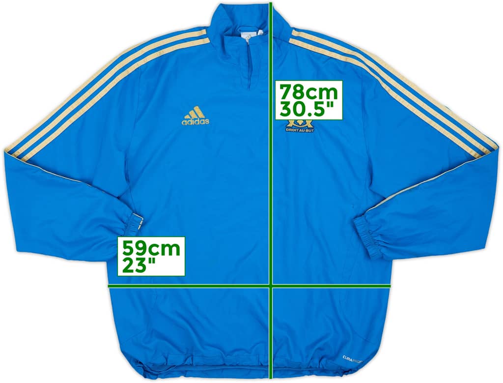 2011-12 Olympique Marseille adidas Drill Top - 8/10 - (M)