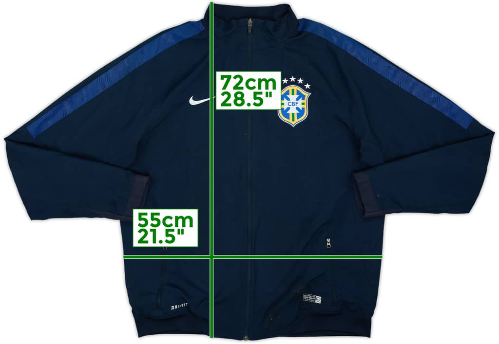 2014-15 Brazil Nike Track Jacket - 8/10 - (L)